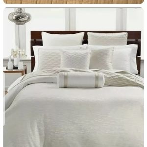 Hotel Collection Woven Texture king size duvet cover and sham set